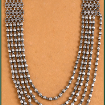 5 Line Silver Necklace - pop up