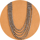 5 Line Silver Necklace