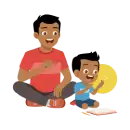 Children connected to learning centers