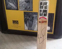 Cricket bat Autographed by Sourav Ganguly